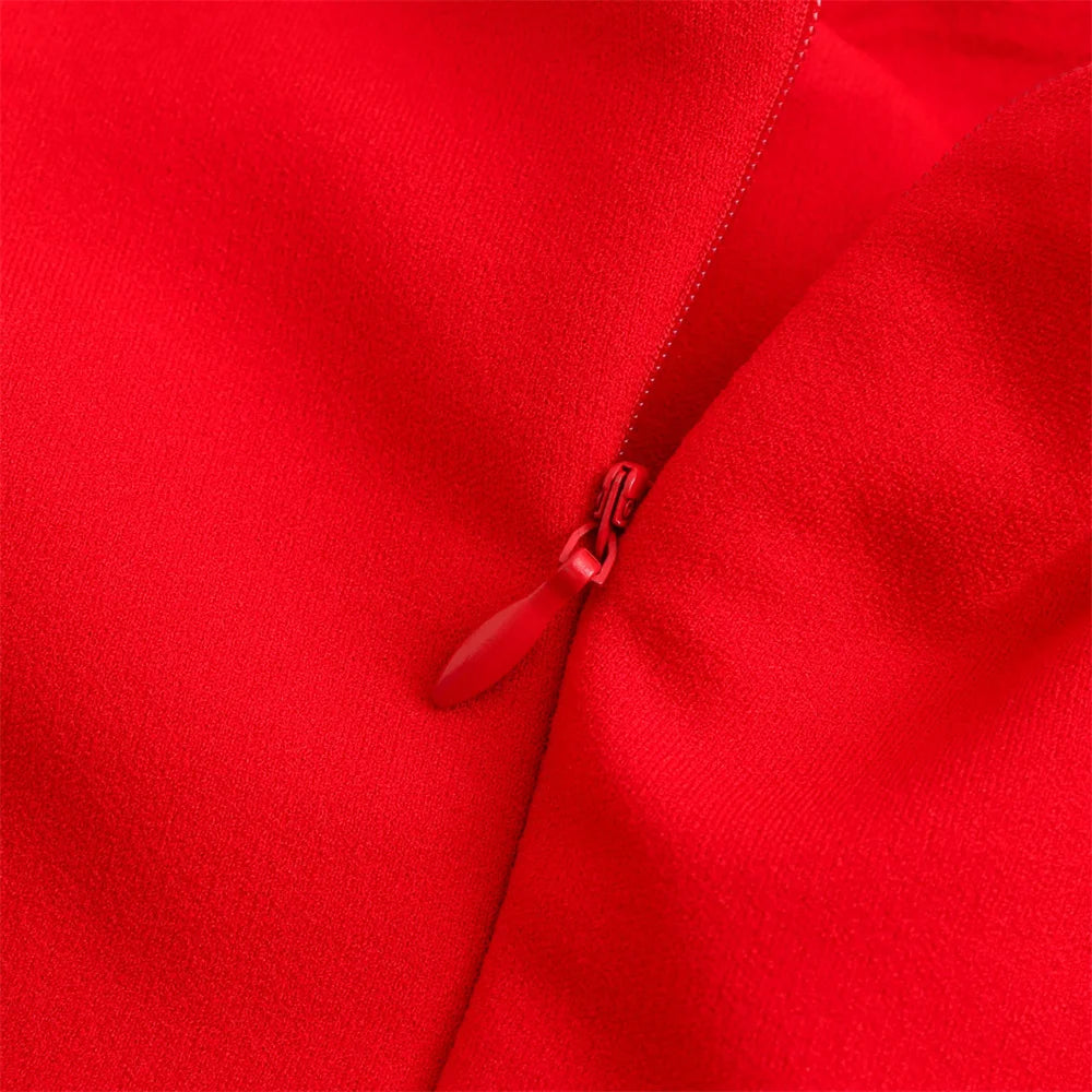 Vestido Vermelho Elegante com Alças Finas