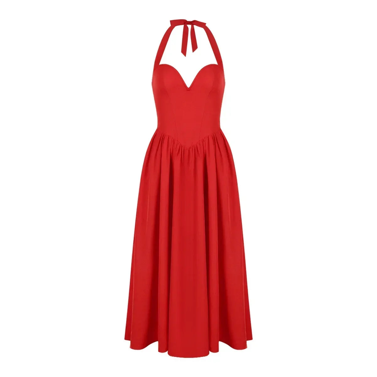 Vestido Elegancy Fit & Flare Vermelho