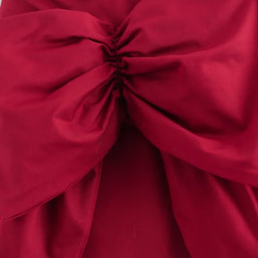 Mini Saia Cintura Alta Vermelha Elegante - Noelia