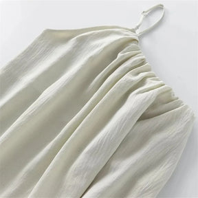 Vestido Assimétrico Longo Feminino Sem Mangas Verão